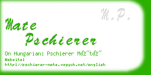 mate pschierer business card